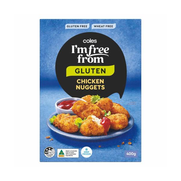 COLES I'M FREE FROM CHICKEN NUGGETS 400G