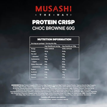 Musashi Protein Crisp Choc Brownie 60g
