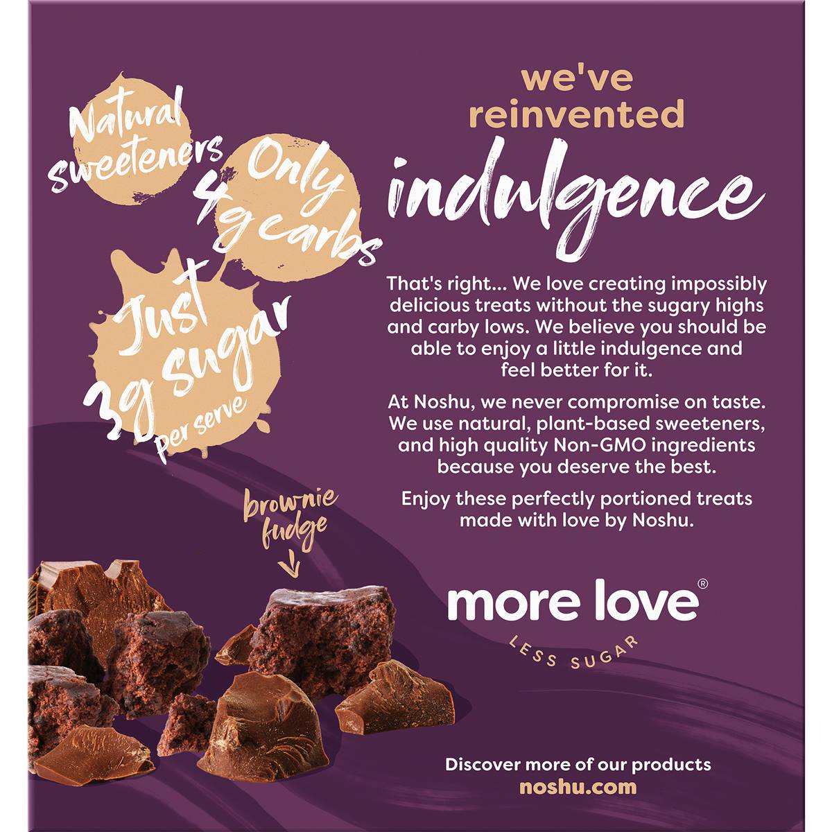 Noshu Low Carb Double Choc Brownie Indulgence Bars 5 Pack