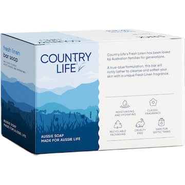 Country Life Soap Bar Fresh Linen 5 pack