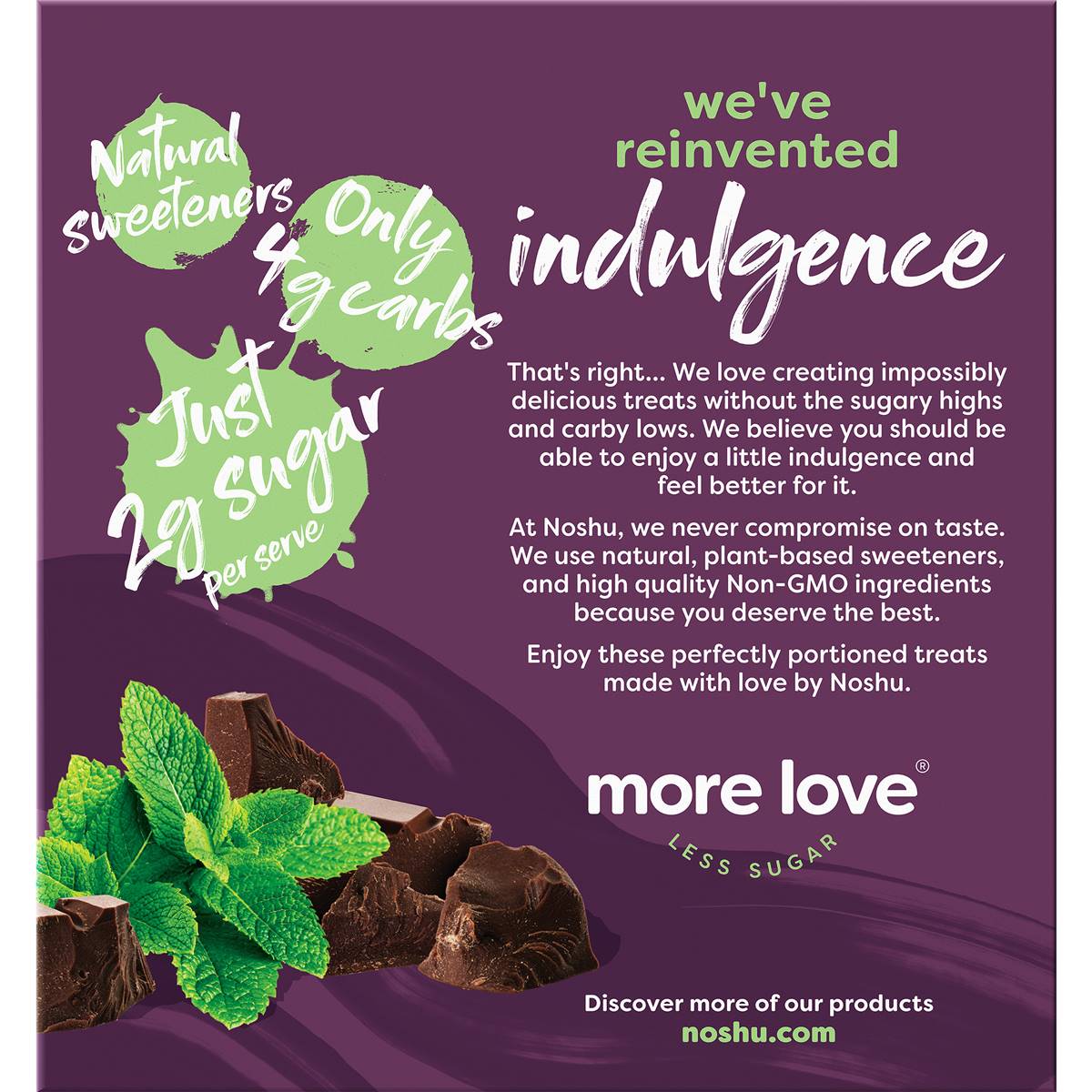 Noshu Low Carb Choc Mint Indulgence Bars 5 Pack