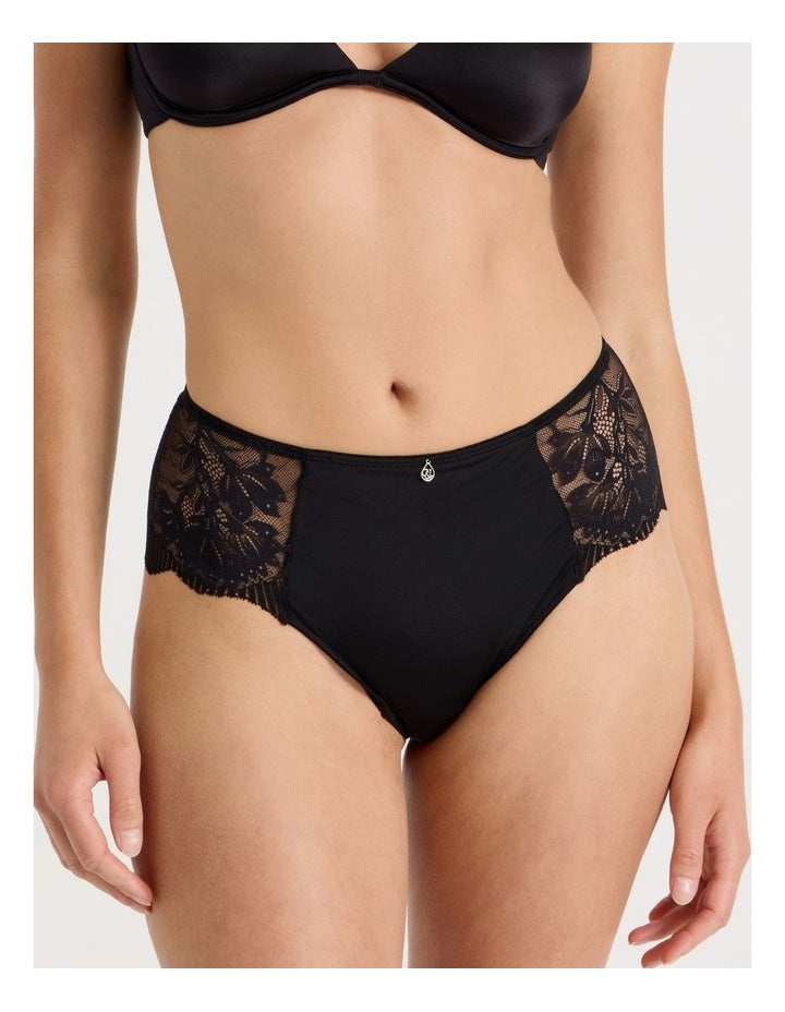 Captivate Luxe Micro & Lace Hipster in Black