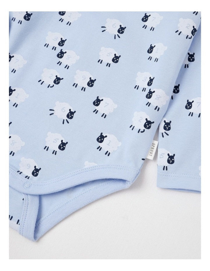 Essential Jersey Sheep Bodysuit in Windsurfer