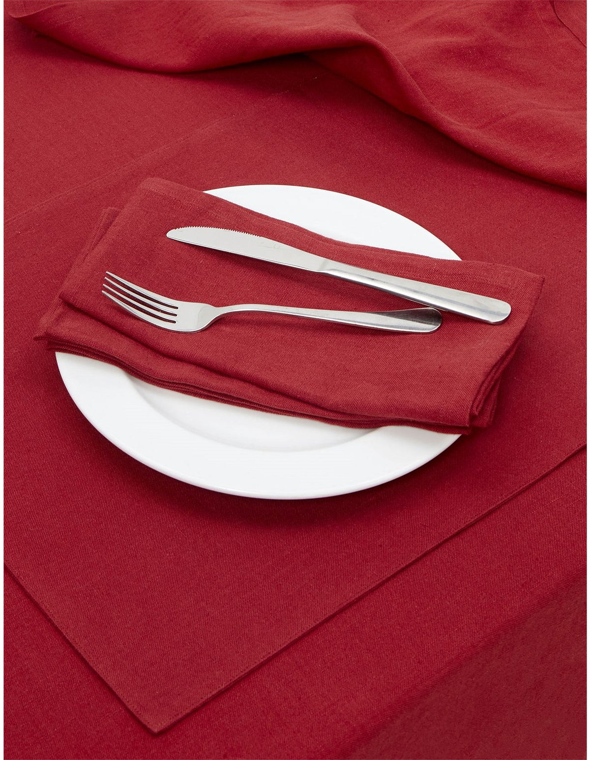 Copenhagen Linen 150cm x 230cm Tablecloth Rust