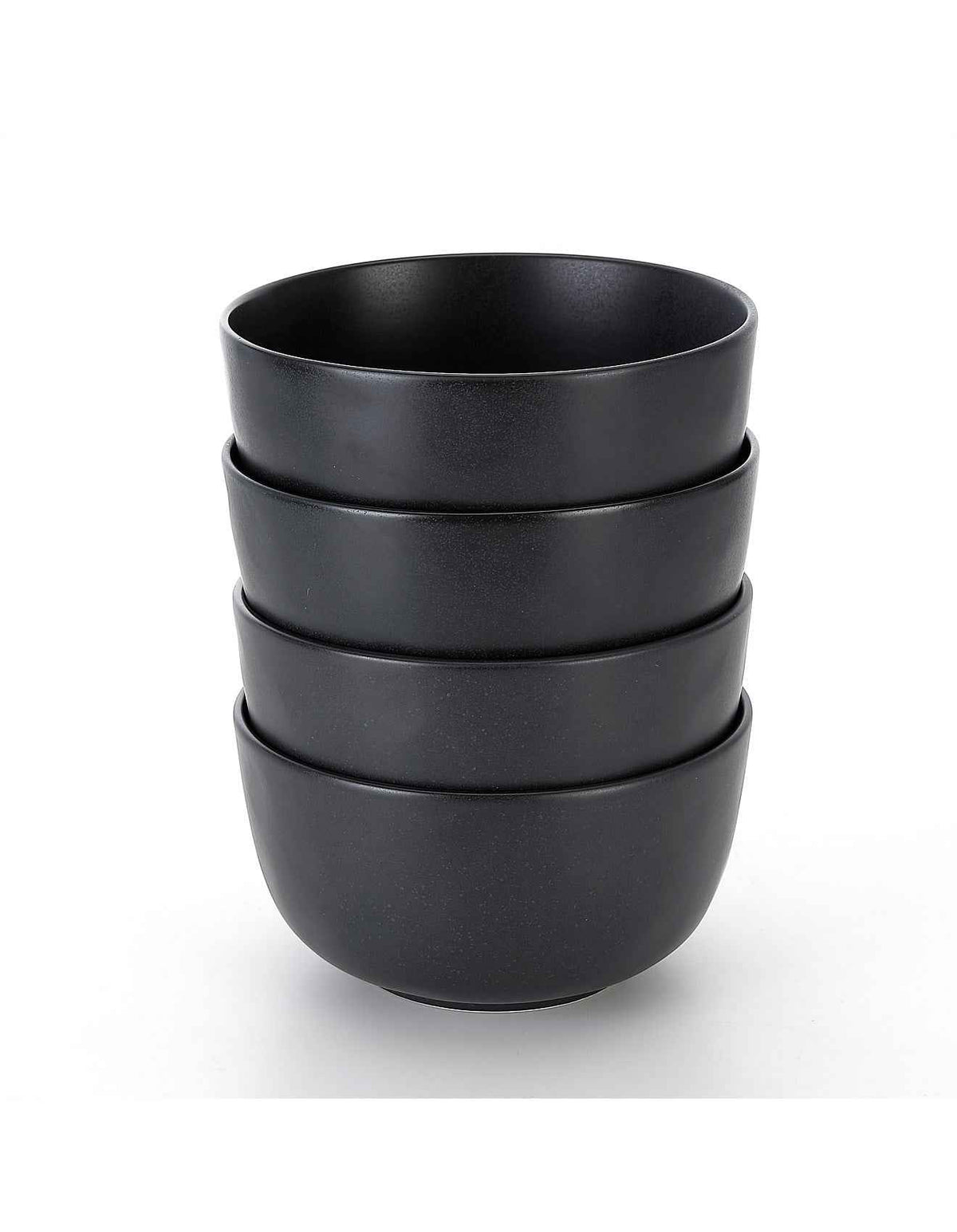 Airlie Noodle and Soup Bowls Set of 4 Black