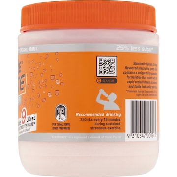Staminade Hydrate Electrolyte Powder Orange 585g