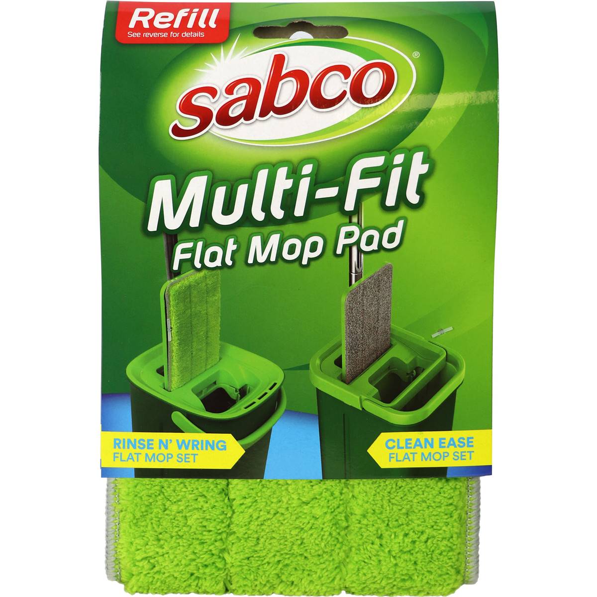 Sabco Multi Fit Flat Mop Pad Refill Each