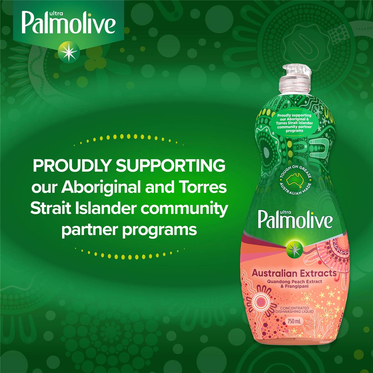 Palmolive Dishwashing Liquid Au Extracts Peach - Ultra 750ml