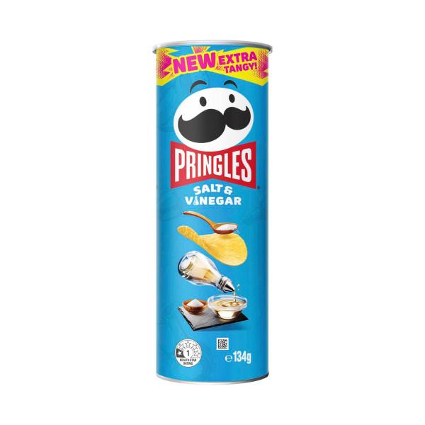 PRINGLES POTATO CHIPS:SALT & VINEGAR:.:134 GRAM