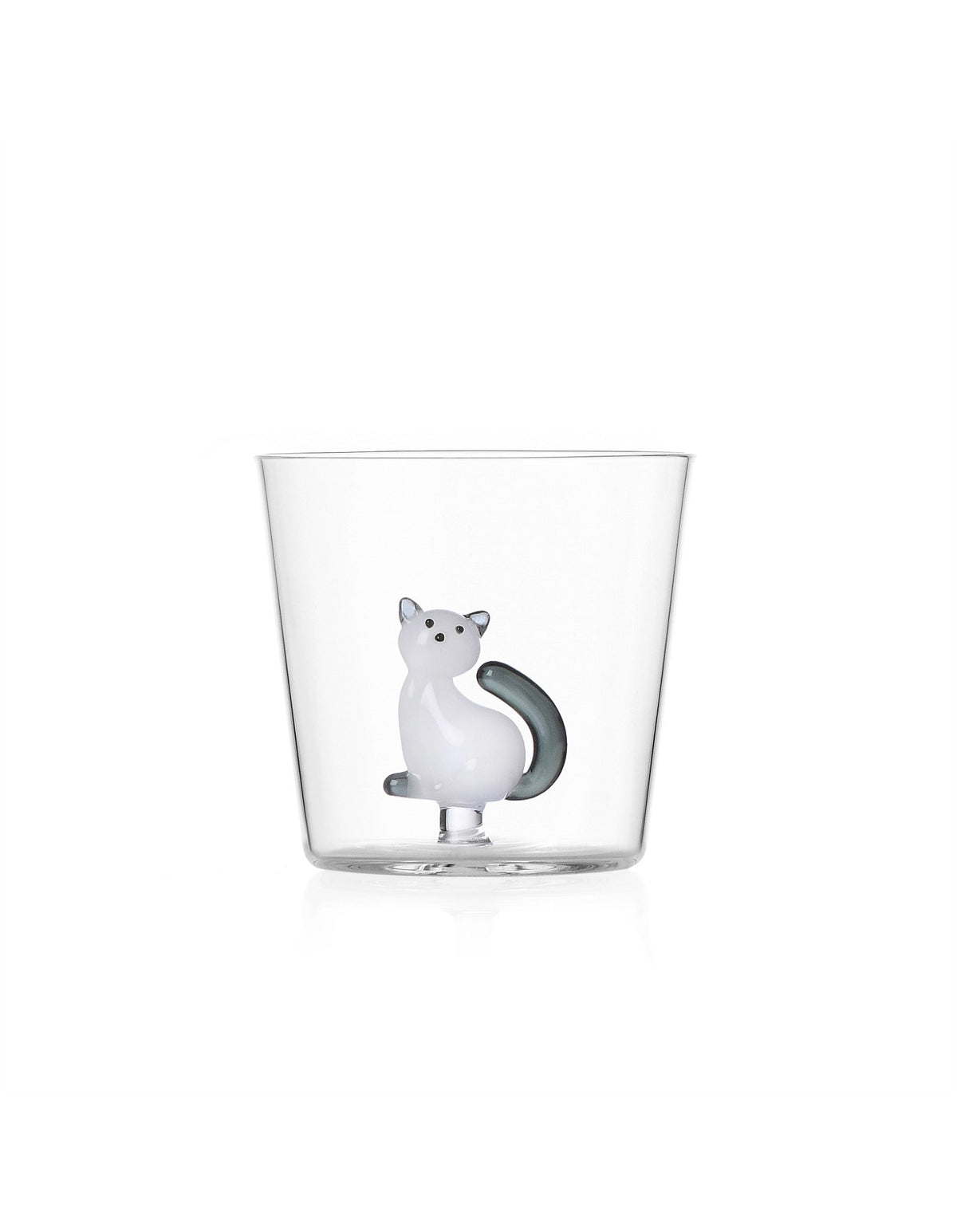 TABBY CAT Tumbler Cat w/ smoke tail