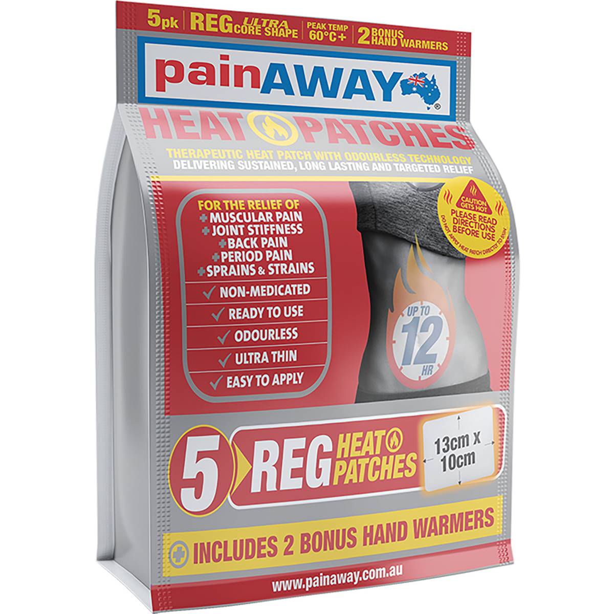 Pain Away Heat Patches 5 Pack