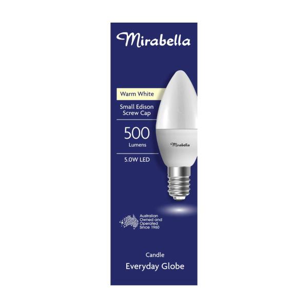 MIRABELLA GLOBE LED CANDLE 5.5W 470 LUMENS