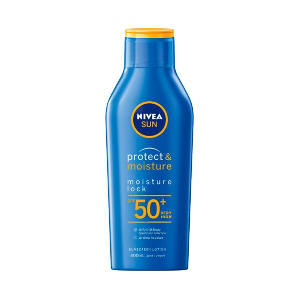 NIVEA SUN PROTECT & MOISTURE SUNSCREEN LOTION SPF50+ 400ML