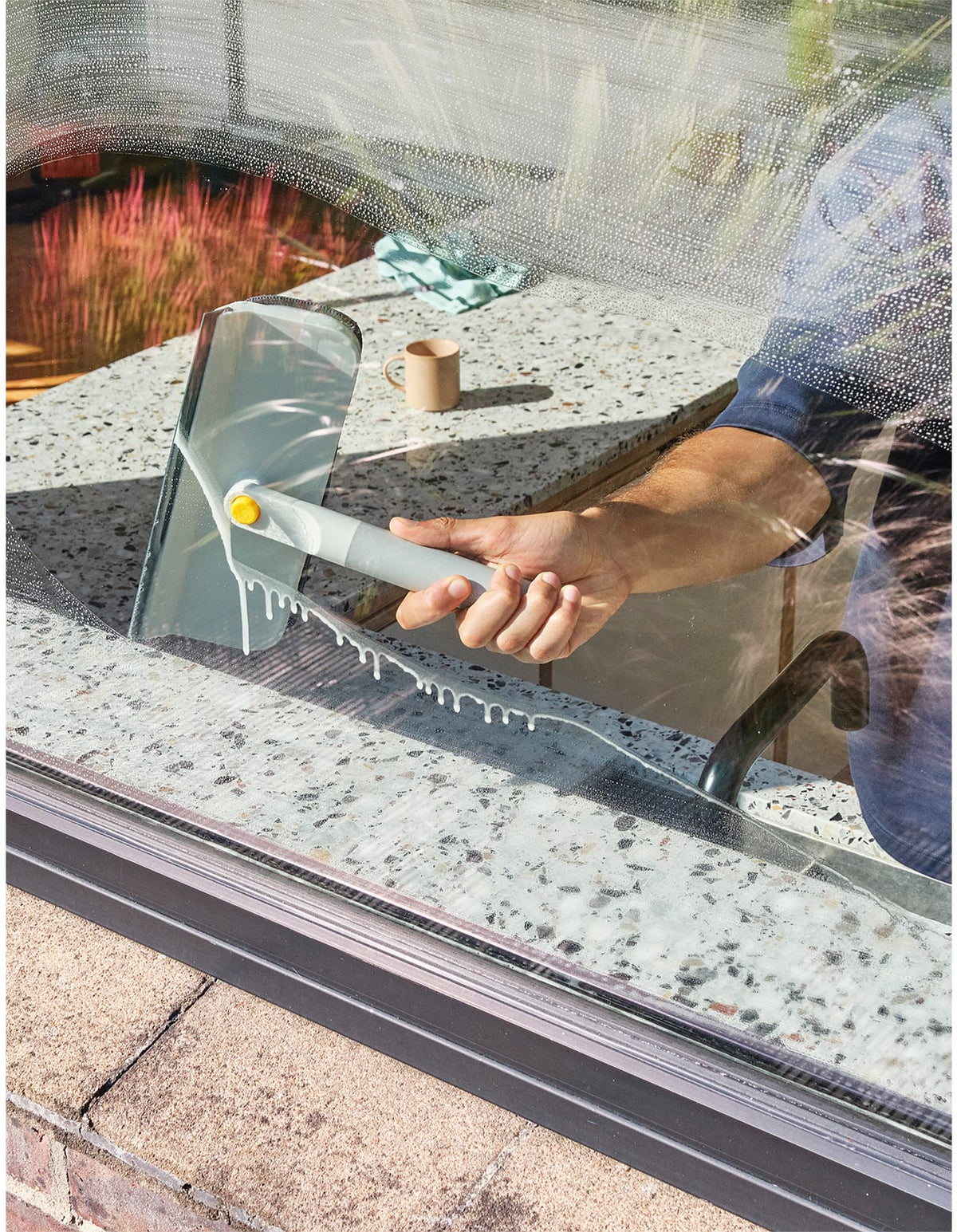 CleanTech 36cm 2-in-1 Glass Cleaning Squeegee Stone