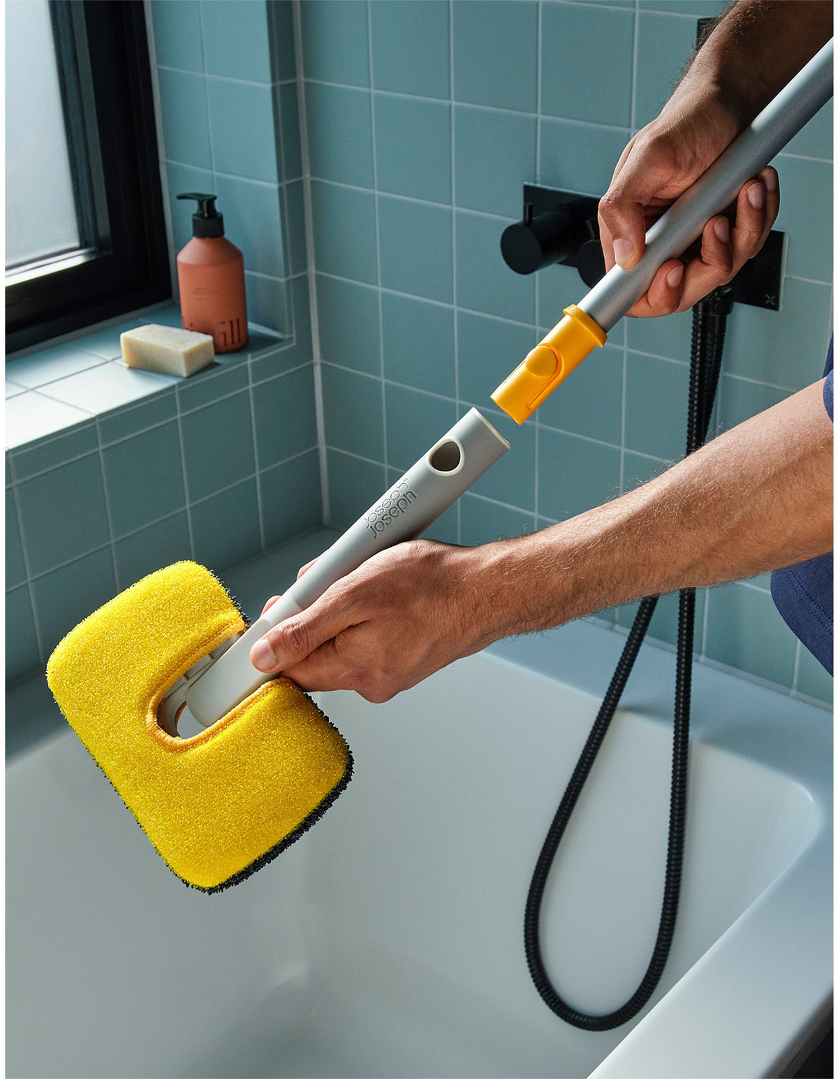 CleanTech 18cm Dual Surface Scrubber Replacement Pad Yellow