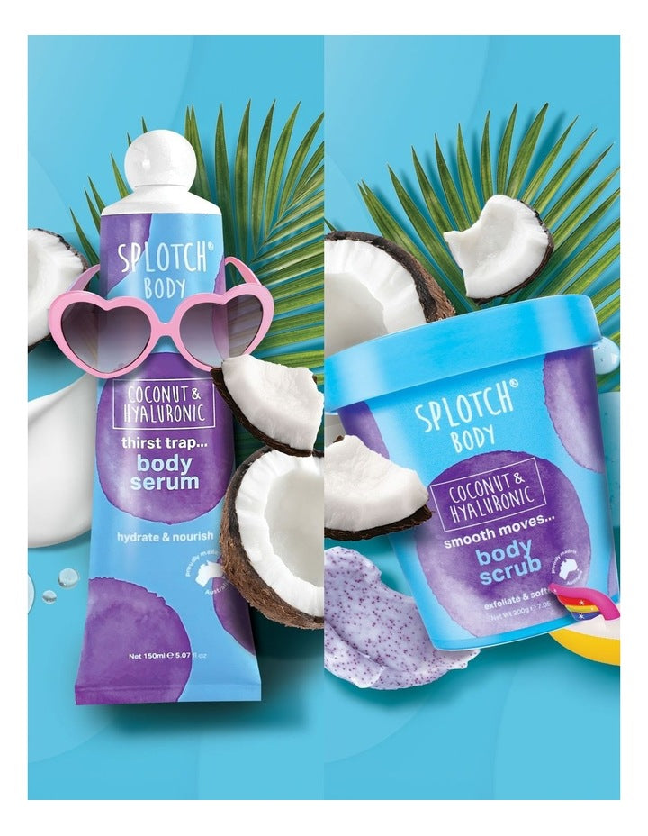 Coconut & Hyaluronic Goodbye Dry Body Scrub & Serum Duo