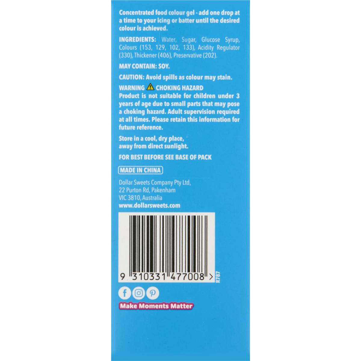 Dollar Sweets Colour Gels 4pk