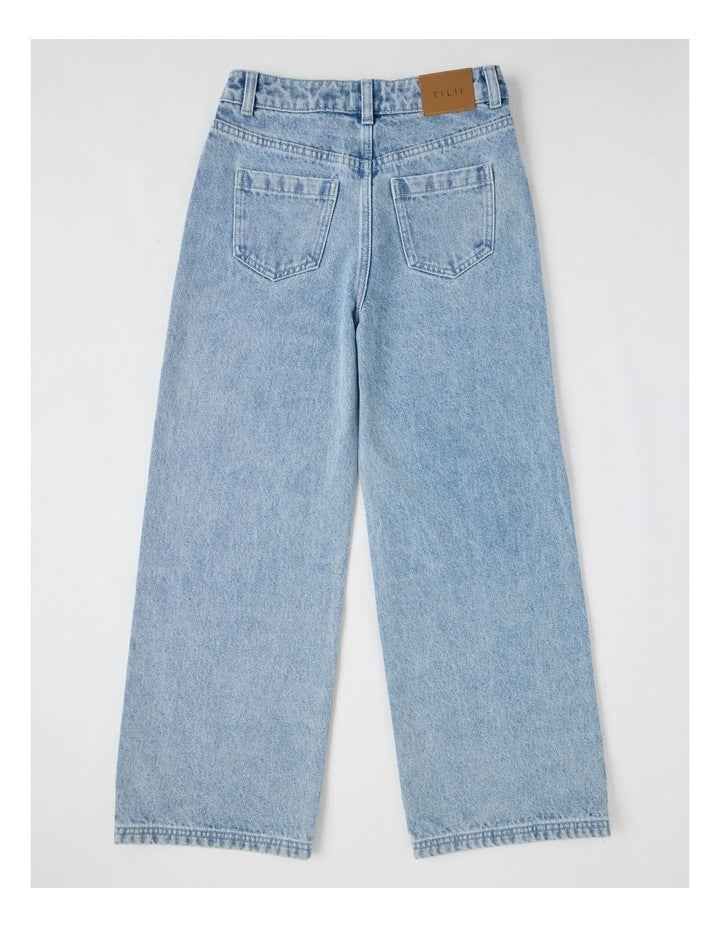 High Rise Wide Leg Jean in Mid Denim