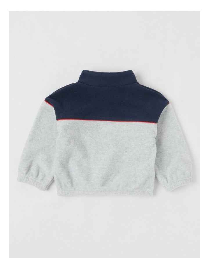 Skipper Microfleece 1/4 Zip Sweat in Grey