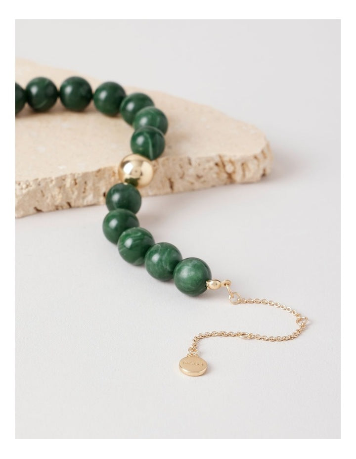 Name: Basque Semi Precious Tiger Eye Bracelet A88798BA/Green / Fabrication: