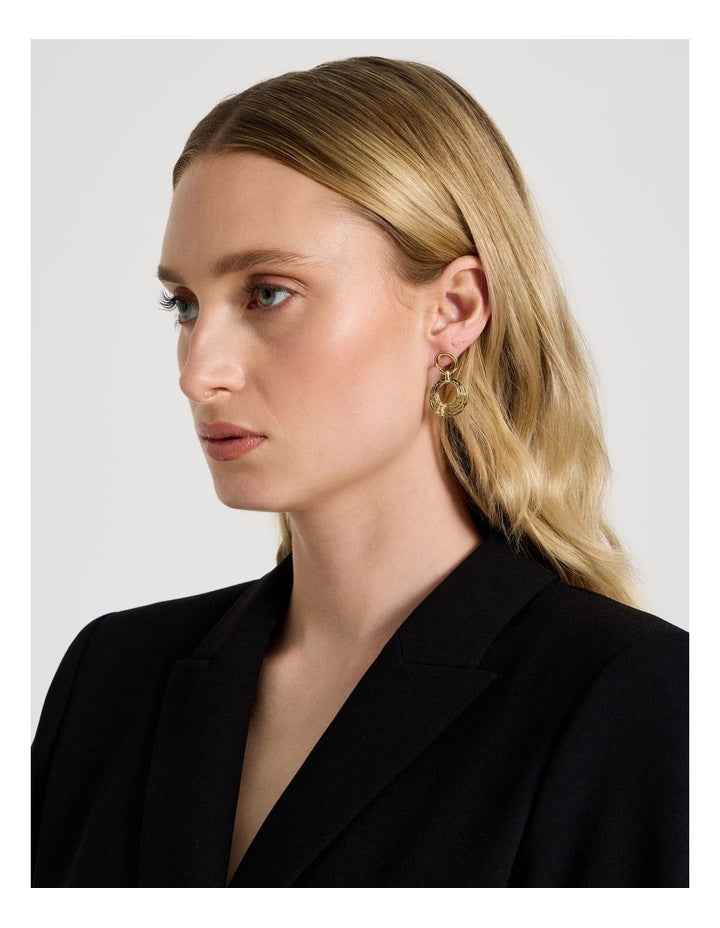 Hammered Gold Earring in Gold
