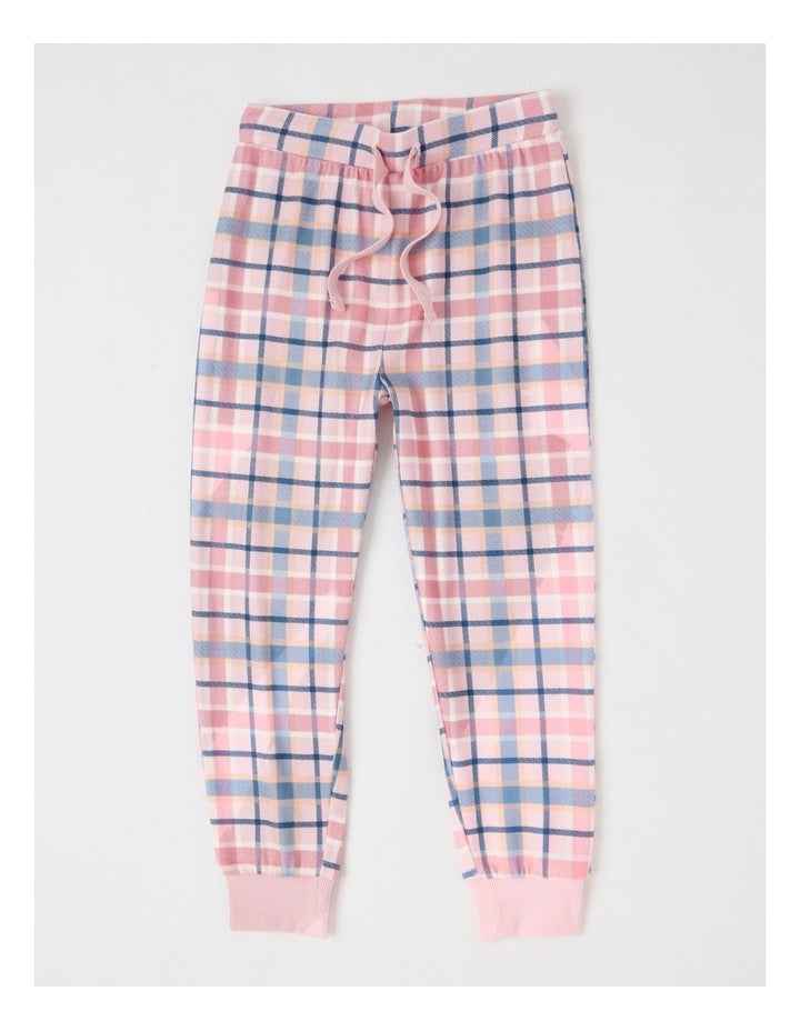 PJ Foundation Cosy Knit Check Pyjama in Pink