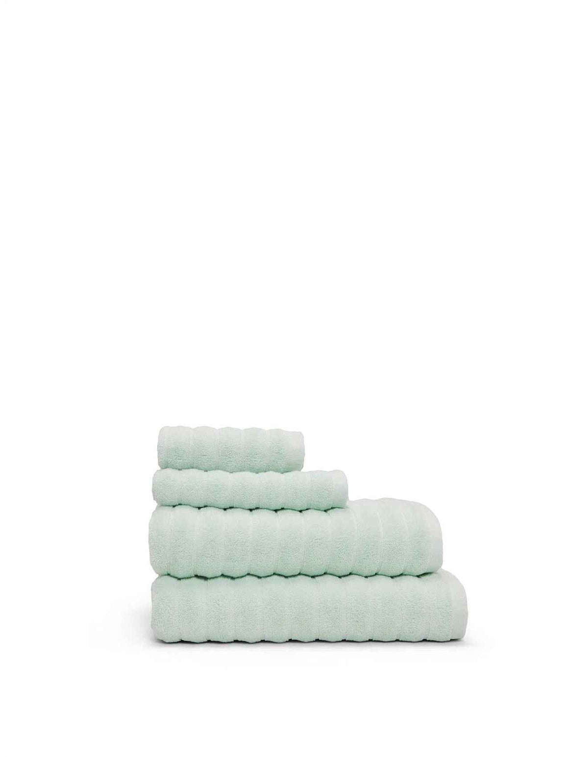 Hepburn Luxe Organic Turkish Cotton Face Washer Twin Pack Seafoam