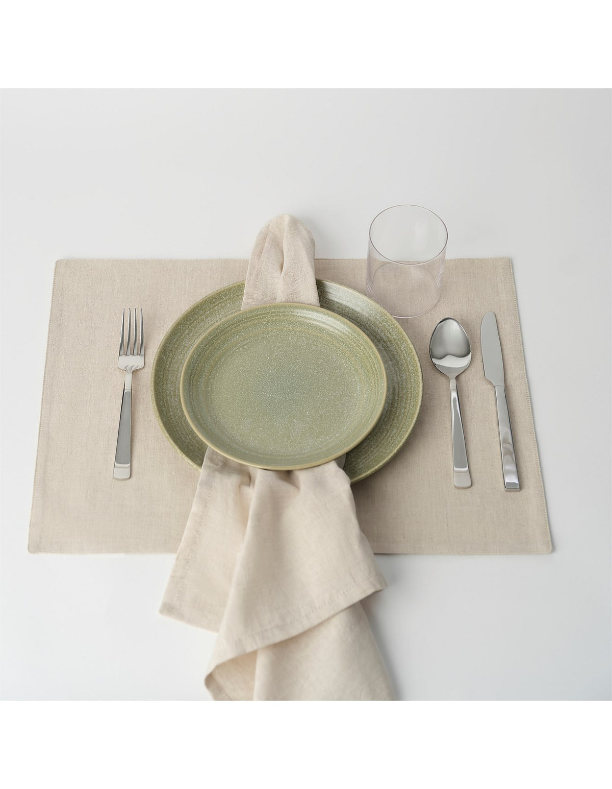 Fernleigh 12 Piece Stoneware Dinner Set Green Speckle
