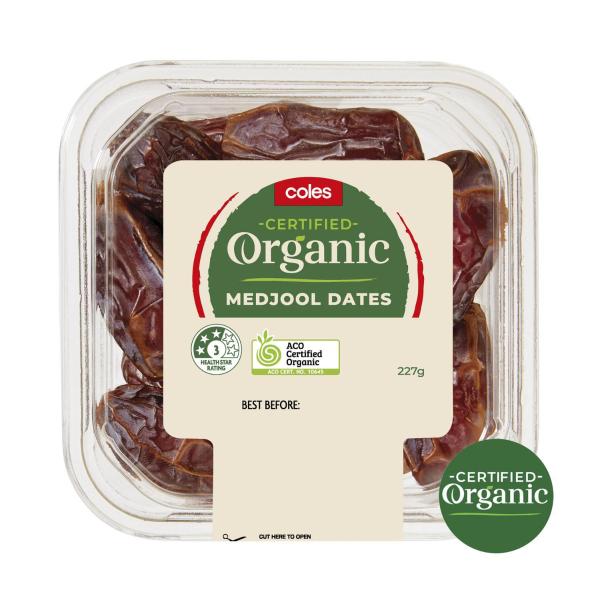 COLES ORGANIC DATES:MEDJOOL:.:227 GRAM