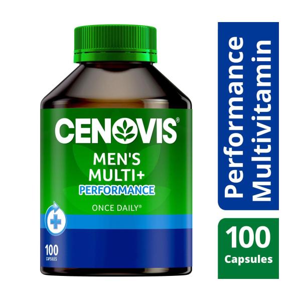 CENOVIS ONCE DAILY MEN'S MULTI+ PERFORMANCE CAPSULES 100 PACK