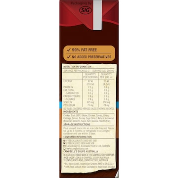 Campbell's Real Stock Chicken Salt Reduced 500mL