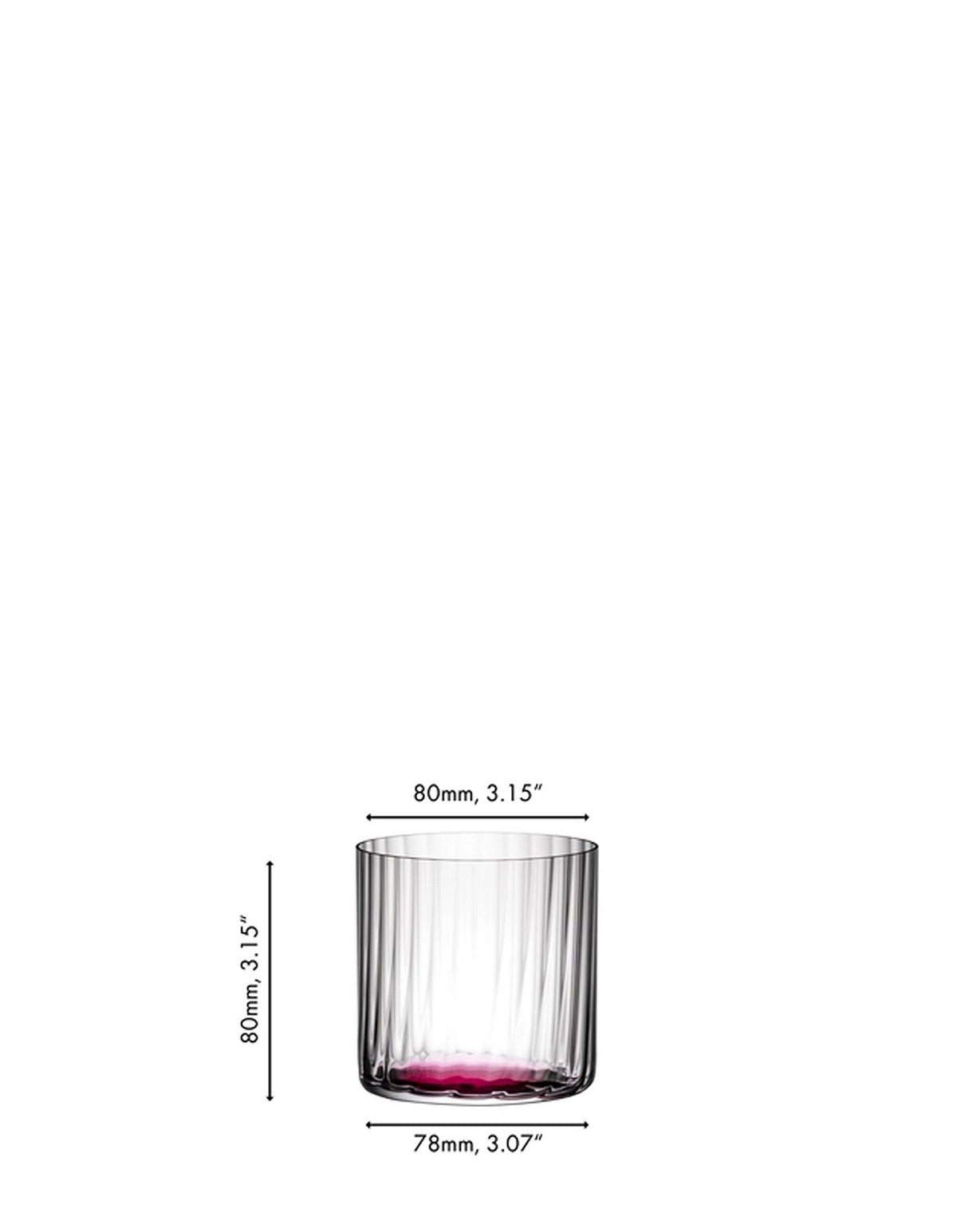 Happy H2O O Optic Tumbler Glass Set Of 4