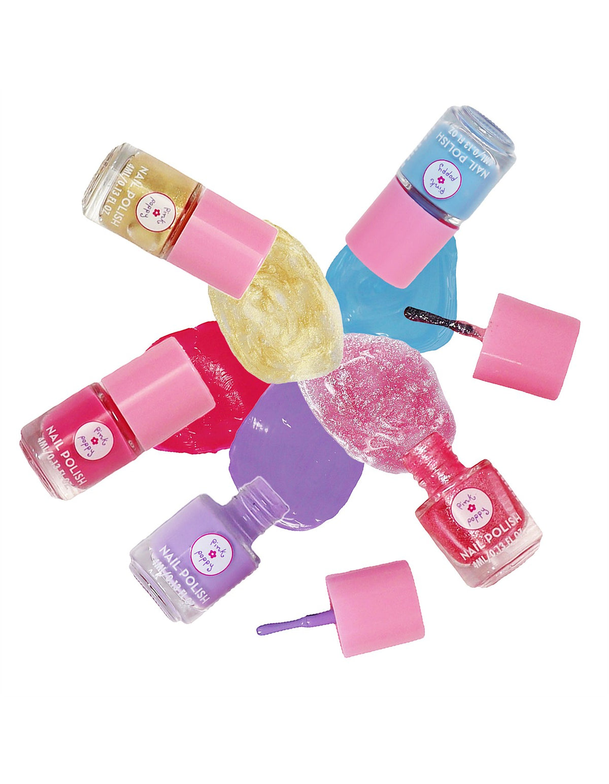 Pink Poppy Nail Polish Set 5 Piece Gift Set