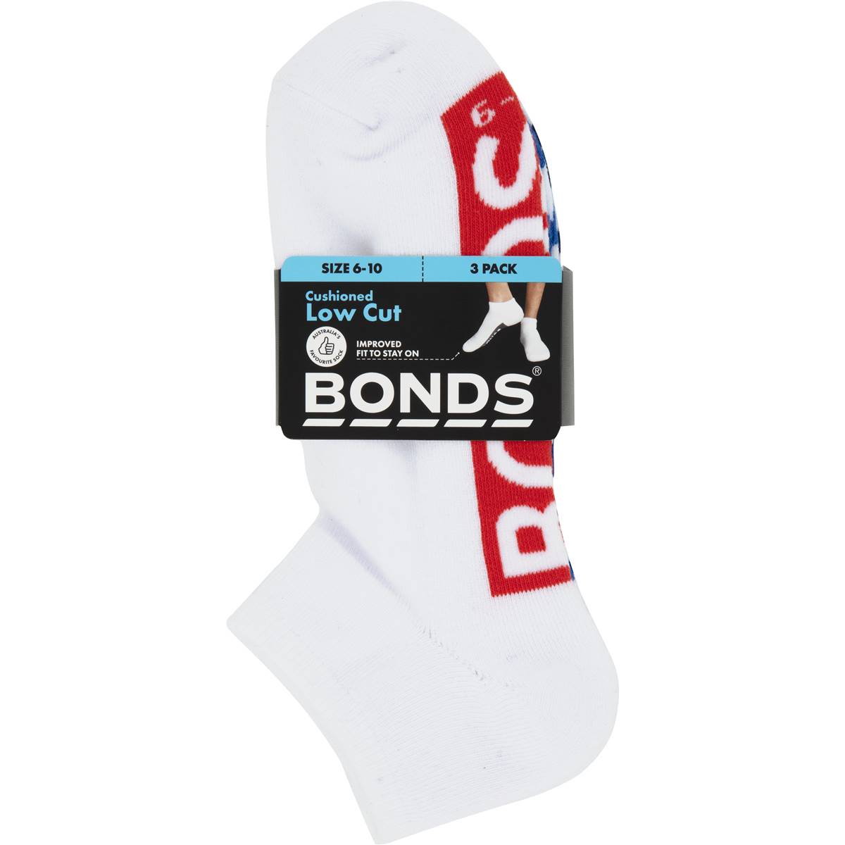 Bonds Socks Men Low Cut Size 11-14 Assorted 3 pack