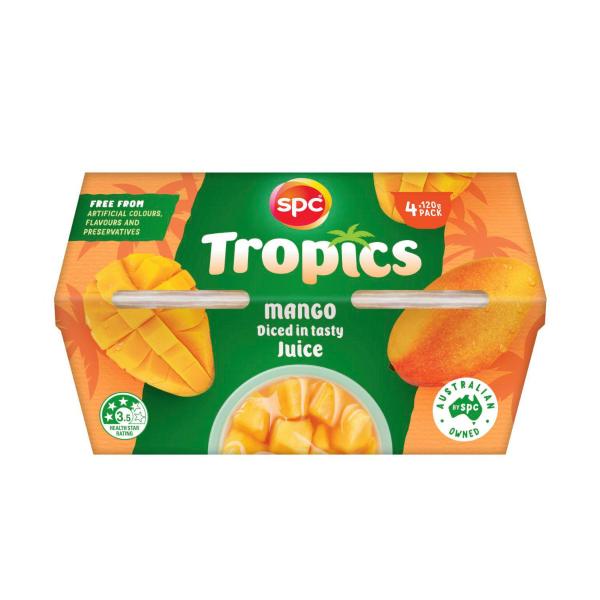 SPC DICED FRUIT IN JUICE 4X120GRAM:MANGO:.:480 GRAM