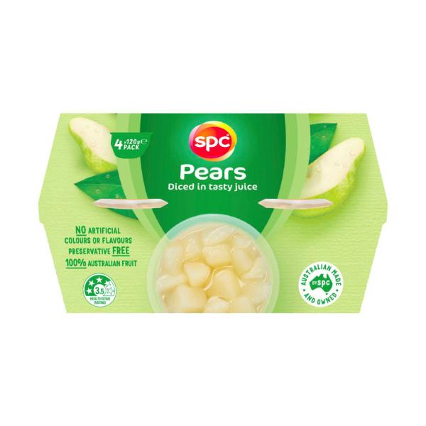 SPC DICED FRUIT IN JUICE 4X120GRAM:PEARS:.:480 GRAM