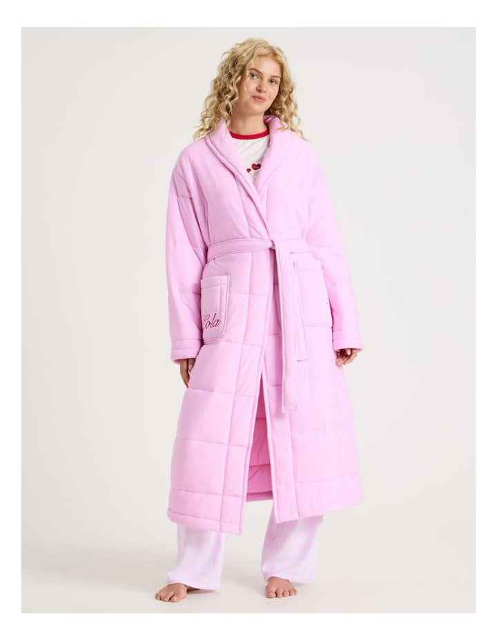 Lola Quilted Robe in Fairy Floss Pink