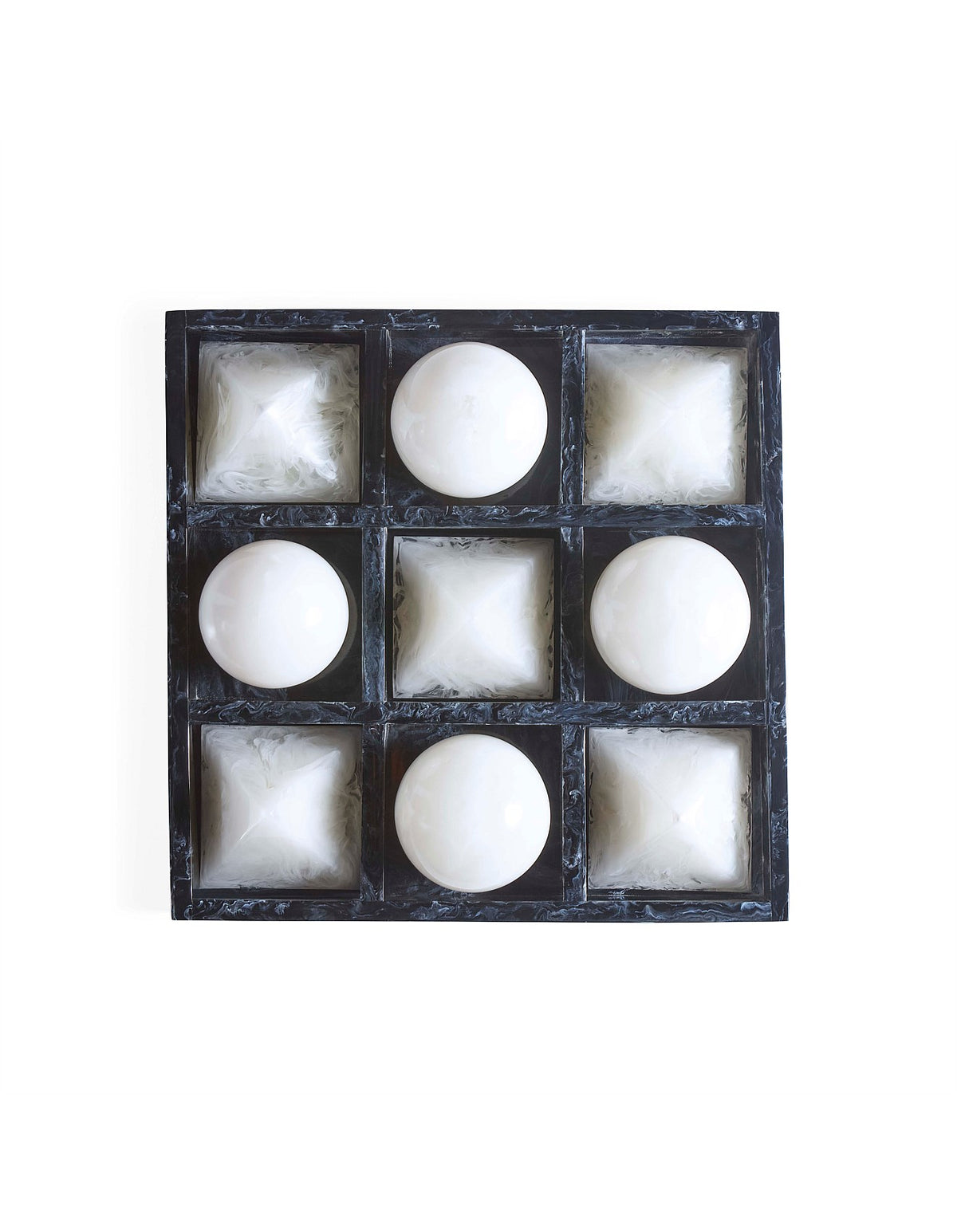 Como Tic Tac Toe Set Black White