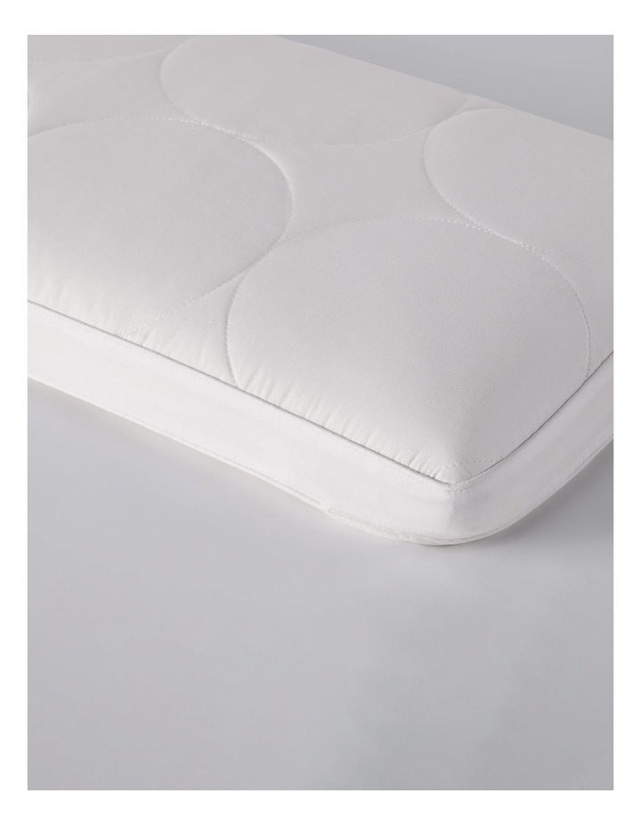 MiniJunior Kids MemorySupport Memory Foam Pillow with Quilted Wool Cotton Cover