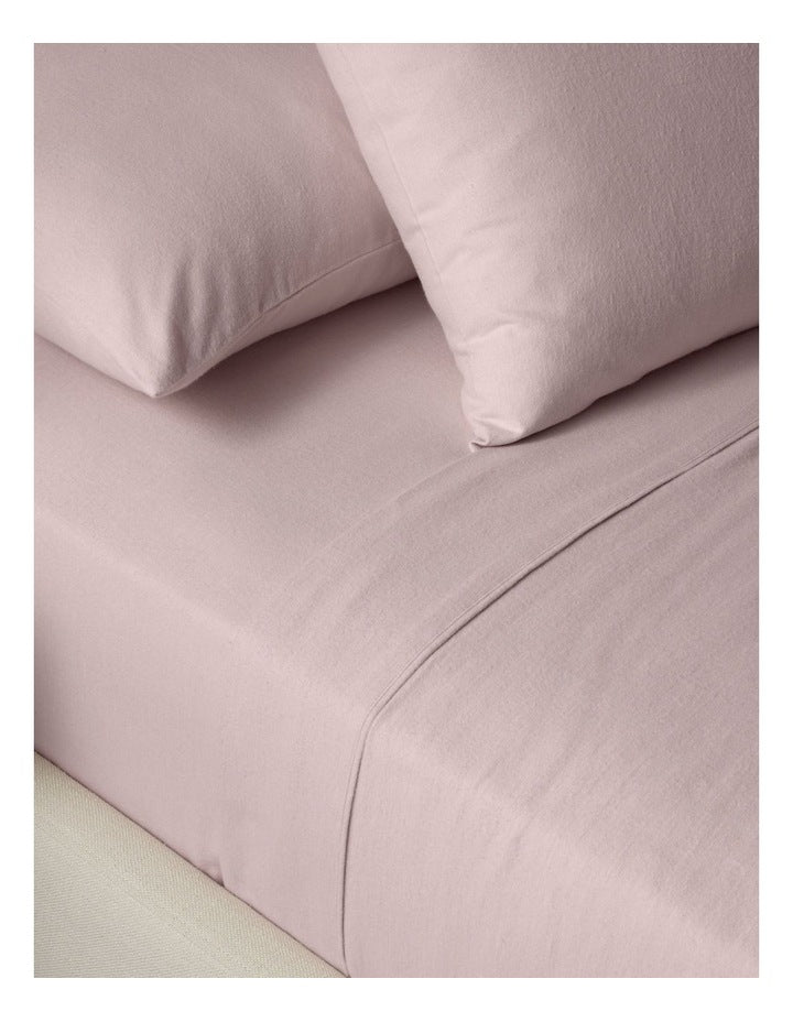 Cotton Flannelette Sheet Set in Pink