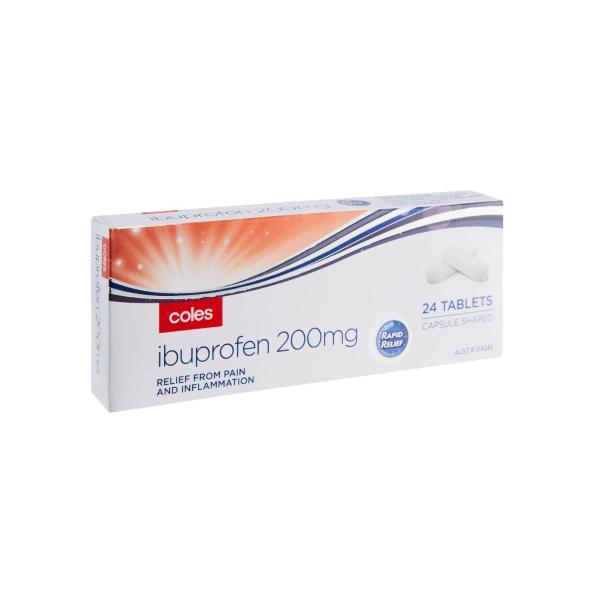 COLES RAPID TABLETS IBUPROFEN 24 PACK