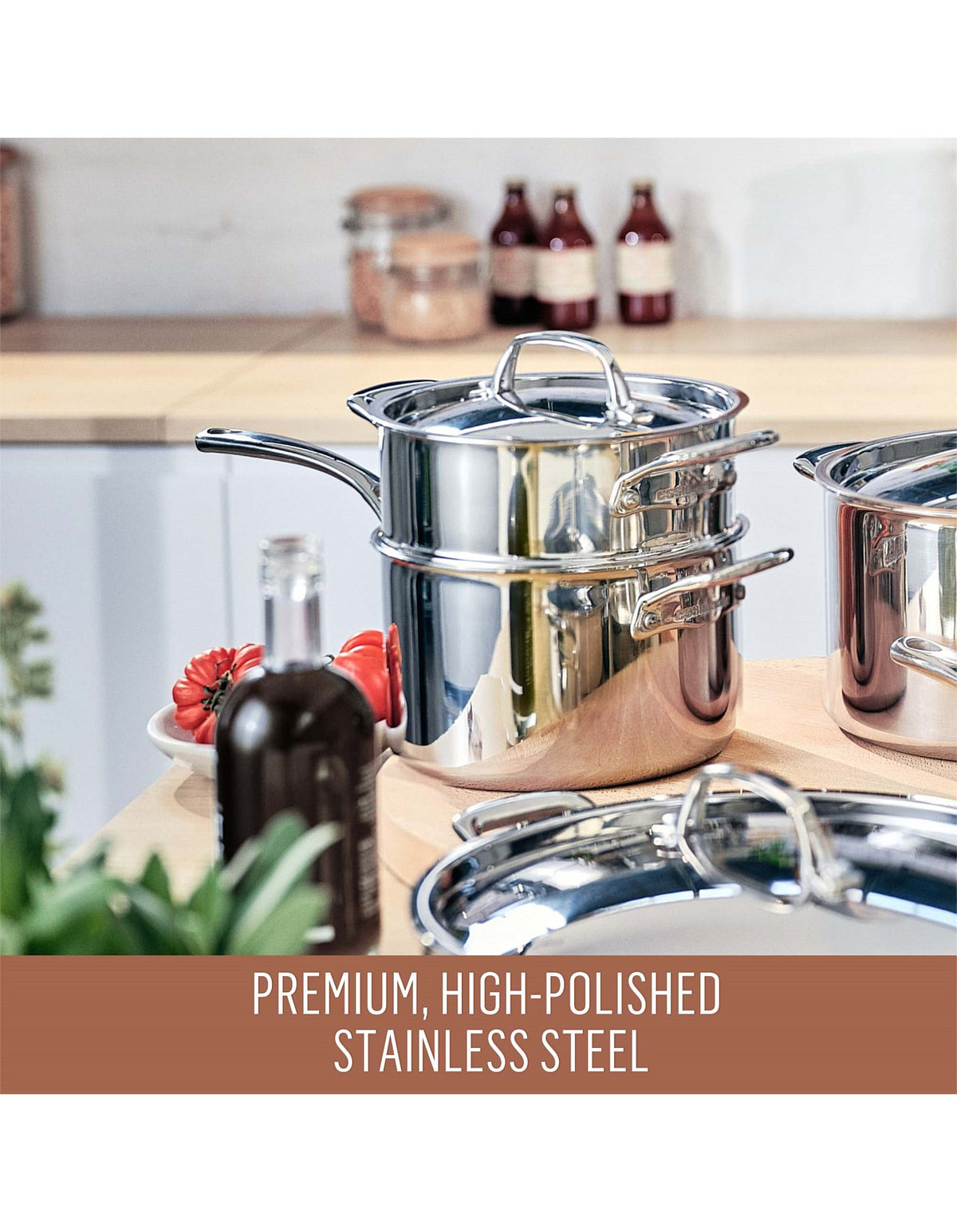 Eternita Stainless Steel Induction Covered Saucepan With Helper Handle 20cm/3.7L