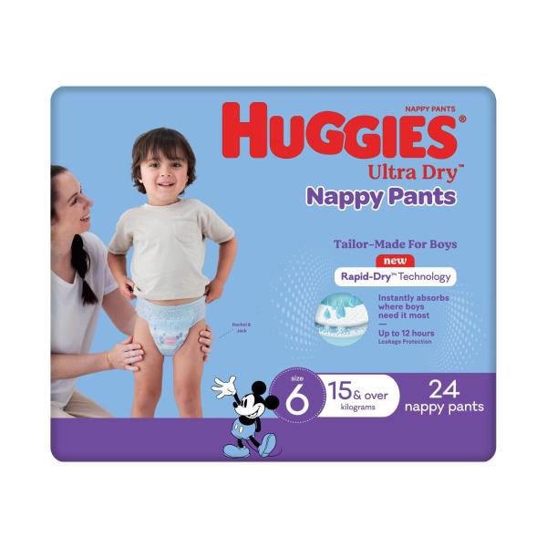 Ultra Dry Nappy Pants Boys Size 6 (15kg+)