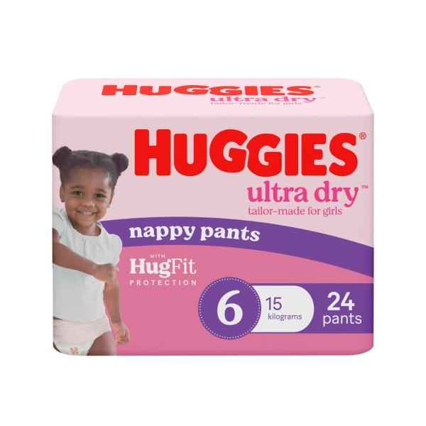 Ultra Dry Nappy Pants Girls Size 6 (15kg+)