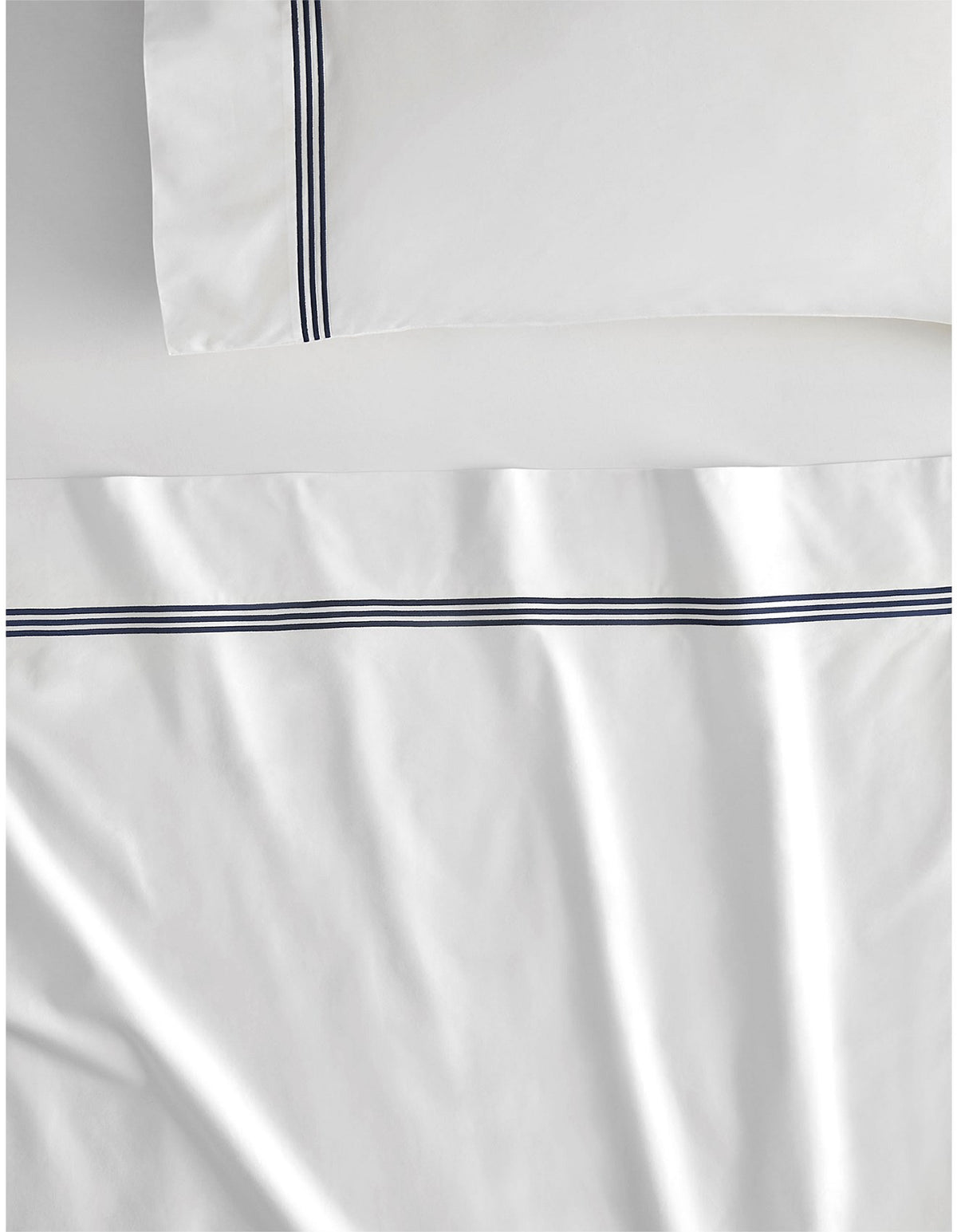 1200TC PALAIS KING PILLOWCASE PAIR IN SNOW/MIDNIGHT
