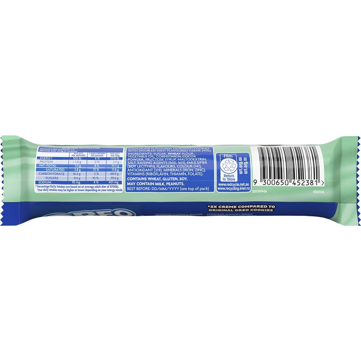 Oreo Double Stuff Mint Cookies 131g