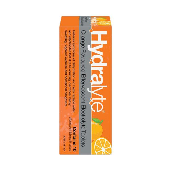 HYDRALYTE EFFERVESCENT TABLETS ORANGE 10 PACK