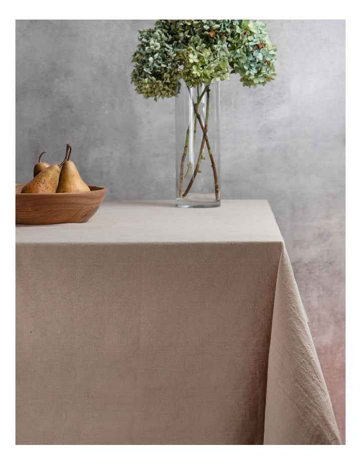 Oxford Tablecloth 150x230cm in Flax