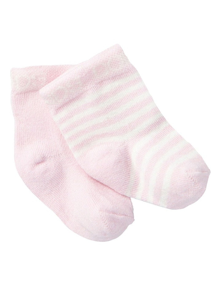 Baby Classics Sweet Socks 2 Pack in Pink Bootee