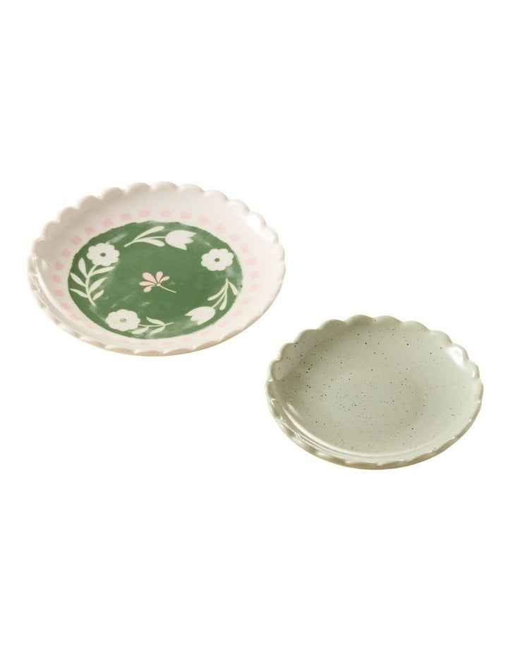 Wonderland Belle Fleur Trinket Dish Set of 2 in Multi